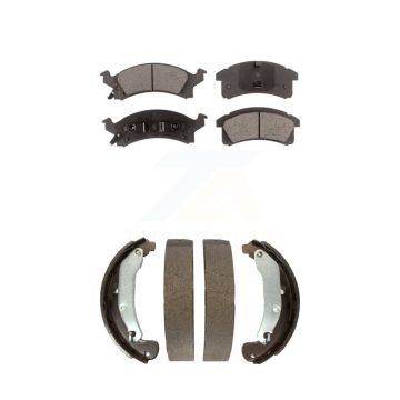 Front Rear Ceramic Brake Pads And Drum Shoes Kit For Pontiac Sunfire Chevrolet Cavalier KTN-100085