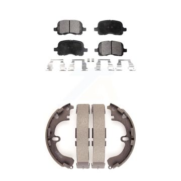 Front Rear Ceramic Brake Pads And Drum Shoes Kit For Toyota Corolla Chevrolet Prizm KTN-100142