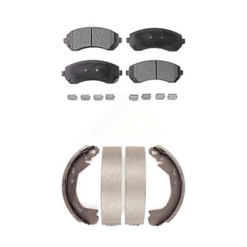 Front Rear Ceramic Brake Pads And Drum Shoe Kit For Pontiac Montana Chevrolet Venture AWD KTN-100169
