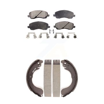 Front Rear Ceramic Brake Pads And Drum Shoes Kit For Jeep Patriot Compass Dodge Caliber KTN-100184