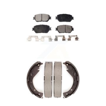 Front Rear Ceramic Brake Pads And Drum Shoes Kit For Toyota Camry KTN-100196