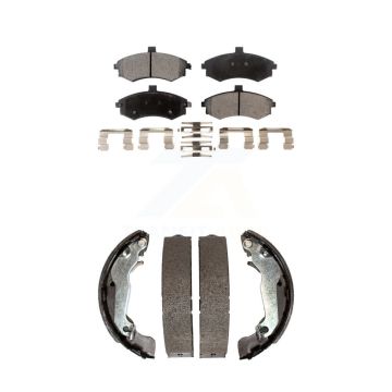 Front Rear Ceramic Brake Pads And Drum Shoes Kit For Hyundai Elantra KTN-100207