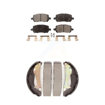 Front Rear Ceramic Brake Pads And Drum Shoes Kit For Chevrolet Cobalt Pontiac G5 KTN-100213