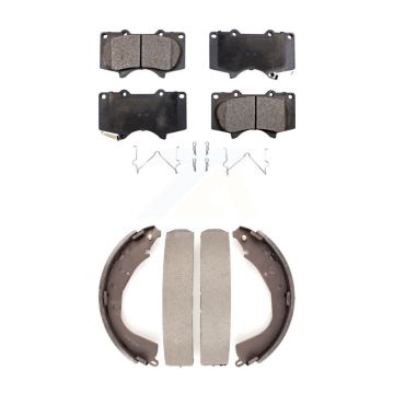 Front Rear Ceramic Brake Pads And Drum Shoes Kit For Toyota Tundra KTN-100219