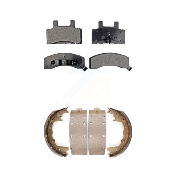 Front Rear Ceramic Brake Pads And Drum Shoes Kit For Dodge Ram 2500 KTN-100229