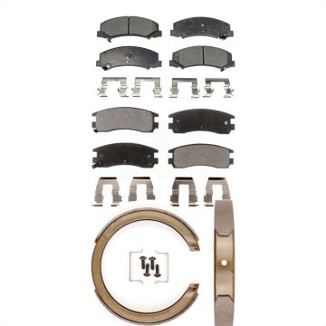 Front Rear Ceramic Brake Pads And Parking Shoes Kit For Chevrolet Impala Monte Carlo KTN-100591