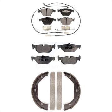 Front Rear Ceramic Brake Pads And Parking Shoes Kit For BMW 328i xDrive X1 328xi KTN-100668