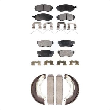 Front Rear Ceramic Brake Pads And Parking Shoes Kit For Hyundai Sonata Kia Optima KTN-100784