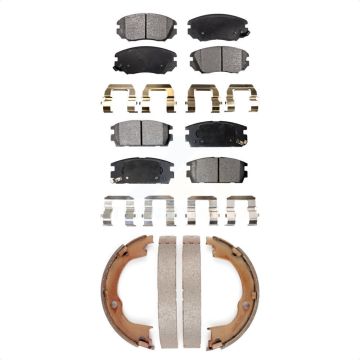Front Rear Ceramic Brake Pads And Parking Shoes Kit For Chevrolet Equinox GMC Terrain KTN-100787