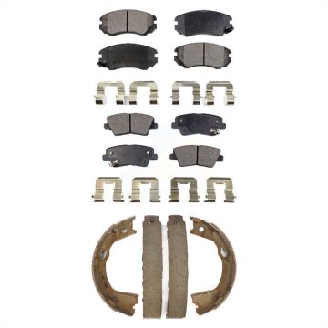 Front Rear Ceramic Brake Pads And Parking Shoes Kit For 2010-2011 Hyundai Azera KTN-100812