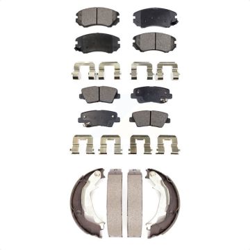 Front Rear Ceramic Brake Pads And Parking Shoes Kit For 2010-2013 Kia Soul KTN-100815
