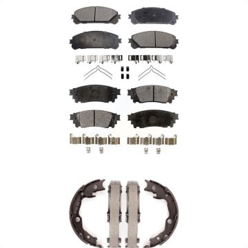 Front Rear Ceramic Brake Pads And Parking Shoes Kit For Toyota Camry TRD KTN-100844