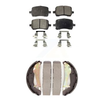 Front Rear Ceramic Brake Pads Drum Shoes Kit For Chevrolet HHR With Single Piston Caliper KTN-100898