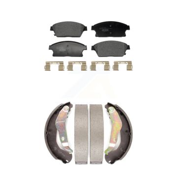 Front Rear Ceramic Brake Pads And Drum Shoes Kit For 2013-2017 Chevrolet Trax KTN-100928