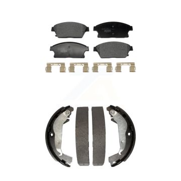 Front Rear Ceramic Brake Pads & Drum Shoe Kit For 2014-2015 Chevrolet Cruze DIESEL engine KTN-100929