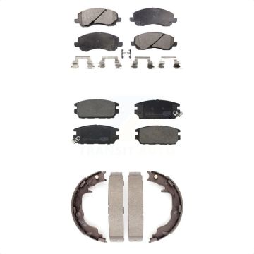 Front Rear Ceramic Brake Pads And Parking Shoes Kit For Mitsubishi Eclipse Galant KTN-100933