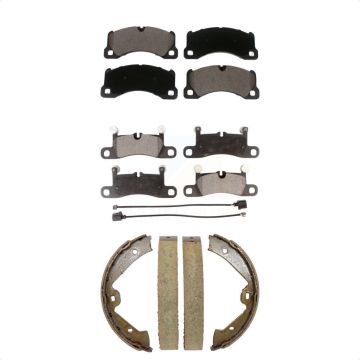 Front Rear Ceramic Brake Pads And Parking Shoe Kit For Volkswagen Touareg Porsche Cayenne KTN-100976