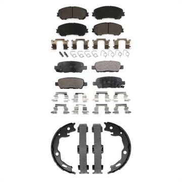 Front Rear Ceramic Brake Pads And Parking Shoes Kit For Nissan Rogue Sport Qashqai KTN-101001