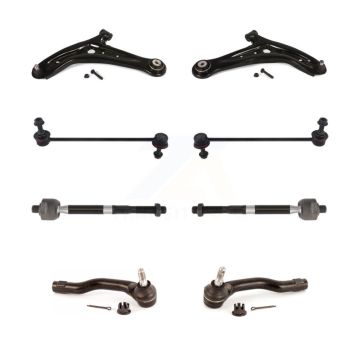 Front Suspension Control Arm Ball Joint Tie Rod End Link Kit (8Pc) For 2011-2014 Mazda 2 KTR-100566