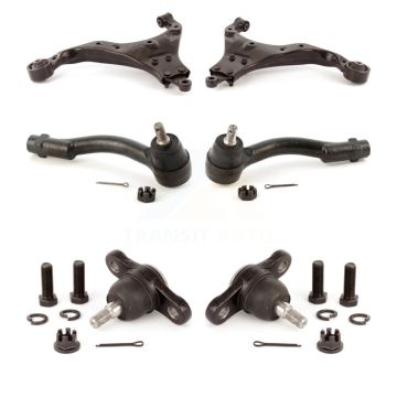 Front Suspension Arm Tie Rod End And Ball Joint Kit (6Pc) For Hyundai Tucson Kia Sportage KTR-103997