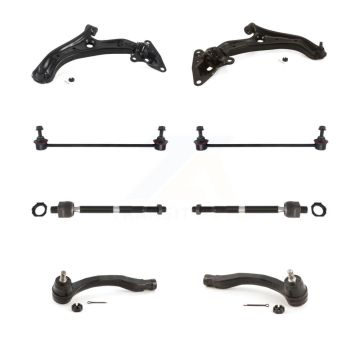 Front Control Arm Ball Joint Assembly Tie Rod End Link Kit (8Pc) For 2009-2014 Honda Fit KTR-104475