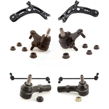 Front Suspension Control Arm Tie Rod End Link Ball Joint Kit (8Pc) For Volkswagen Jetta R KTR-105141