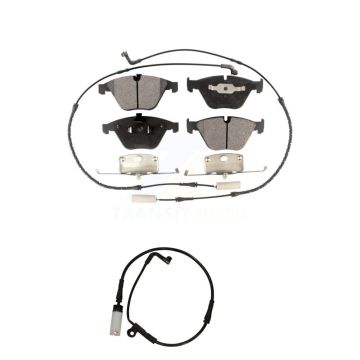 Front Ceramic Brake Pad And Extra Wear Sensor Kit For BMW 530i 528i xDrive 525i 535i 550i KTW-100154