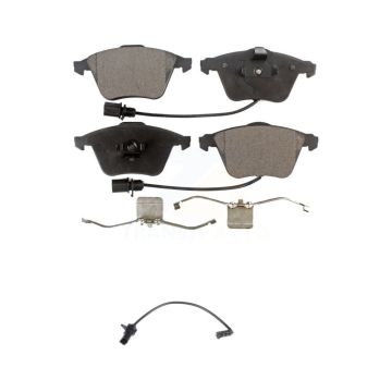 Front Ceramic Disc Brake Pads And Extra Wear Sensors Kit For 2011 Audi A6 KTW-100167