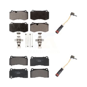 Front Rear Ceramic Disc Brake Pads Wear Sensor Kit For 2011-2014 Mercedes-Benz CL550 4.7L KTW-100229