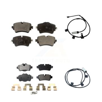 Front Rear Ceramic Disc Brake Pads And Wear Sensors Kit For 2015 Mini Cooper 1.6L KTW-100234