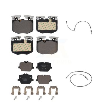 Front Rear Ceramic Disc Brake Pads And Wear Sensors Kit For 2019 BMW 330i xDrive Wagon KTW-100239