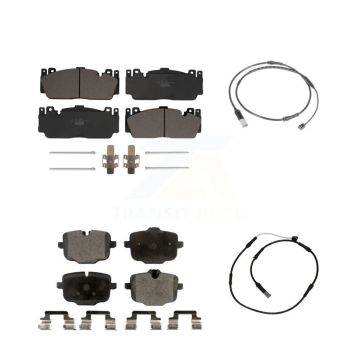 Front Rear Ceramic Disc Brake Pads And Wear Sensors Kit For BMW M6 Gran Coupe KTW-100261