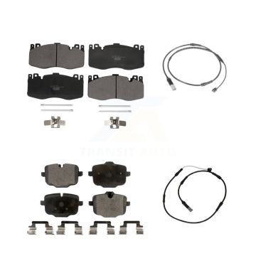 Front Rear Ceramic Disc Brake Pads And Wear Sensors Kit For BMW M6 Gran Coupe KTW-100262