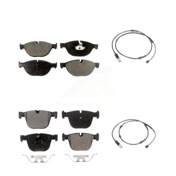 Front Rear Ceramic Disc Brake Pads And Wear Sensors Kit For 2012 BMW 750i GAS engine KTW-100321