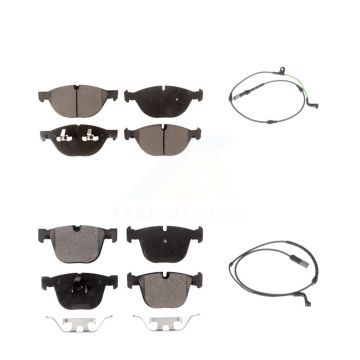 Front Rear Ceramic Disc Brake Pads And Wear Sensors Kit For BMW X6 xDrive50i with 4.4L KTW-100337