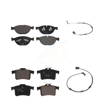 Front Rear Ceramic Disc Brake Pads And Wear Sensor Kit For Jaguar XF XJ XFR XKR XJR XFR-S KTW-100364