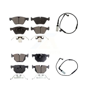Front Rear Ceramic Brake Pad Wear Sensor Kit For BMW 525i With 310mm Diameter Rotor KTW-100377