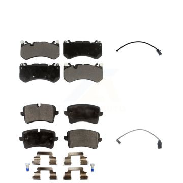 Front Rear Ceramic Disc Brake Pads And Wear Sensors Kit For Audi RS7 With Cast Iron KTW-100412