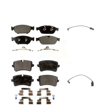Front Rear Ceramic Disc Brake Pads And Wear Sensors Kit For Audi A6 Quattro KTW-100417