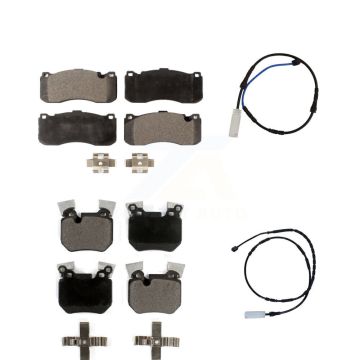 Front Rear Ceramic Disc Brake Pads And Wear Sensors Kit For BMW 135i 3.0L KTW-100420