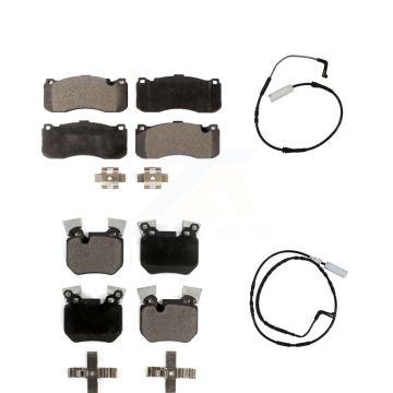 Front Rear Ceramic Disc Brake Pads And Wear Sensors Kit For 2008-2010 BMW 135i 3.0L KTW-100422
