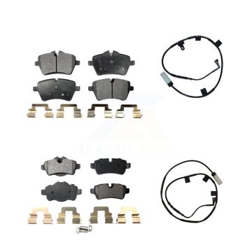 Front Rear Ceramic Disc Brake Pads And Wear Sensors Kit For Mini Cooper KTW-100431