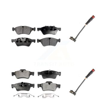 Front Rear Ceramic Brake Pad Wear Sensor Kit For Mercedes-Benz ML350 R350 GL450 ML500 G55 KTW-100433