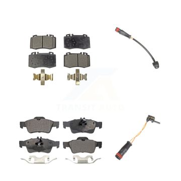 Front Rear Ceramic Brake Pad & Wear Sensor Kit For Mercedes-Benz SL500 with Sport Package KTW-100445