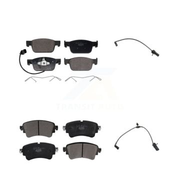 Front Rear Ceramic Disc Brake Pads And Extra Wear Sensors Kit For Audi A4 Quattro KTW-100455
