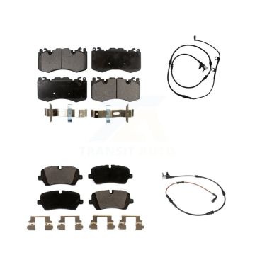 Front Rear Ceramic Disc Brake Pads And Wear Sensors Kit For Land Rover Range Sport KTW-100462
