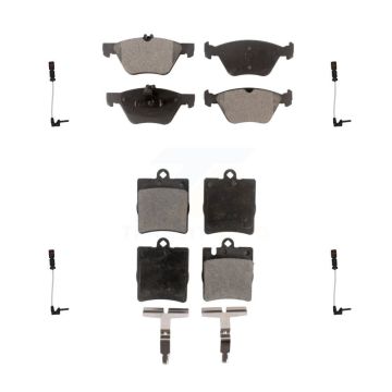 Front Rear Ceramic Disc Brake Pads And Wear Sensor Kit For Mercedes-Benz E320 CLK320 E430 KTW-100471