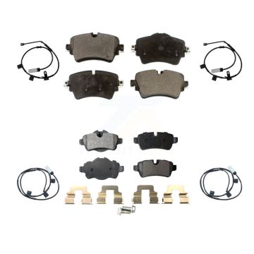 Front Rear Ceramic Disc Brake Pads And Wear Sensors Kit For 2015 Mini Cooper 1.6L KTW-100476