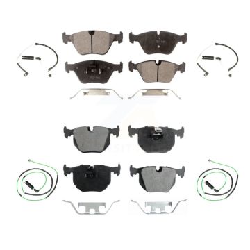 Front Rear Ceramic Disc Brake Pad Wear Sensor Kit For BMW Z4 M Roadster Coupe with 3.2L KTW-100523