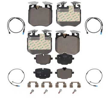 Front Rear Ceramic Disc Brake Pads And Wear Sensors Kit For BMW X5 X7 X6 KTW-100526